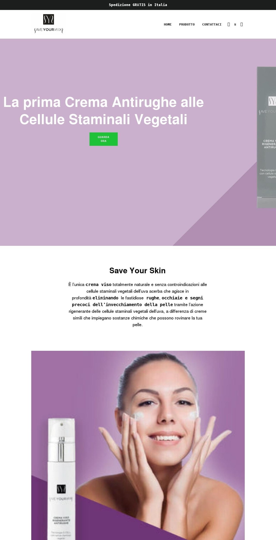 saveyskin.com shopify website screenshot