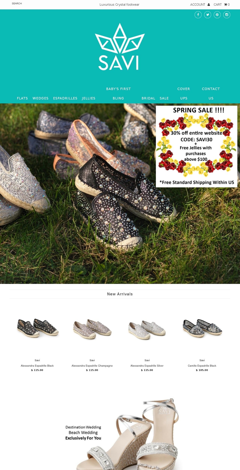 savibridal.com shopify website screenshot