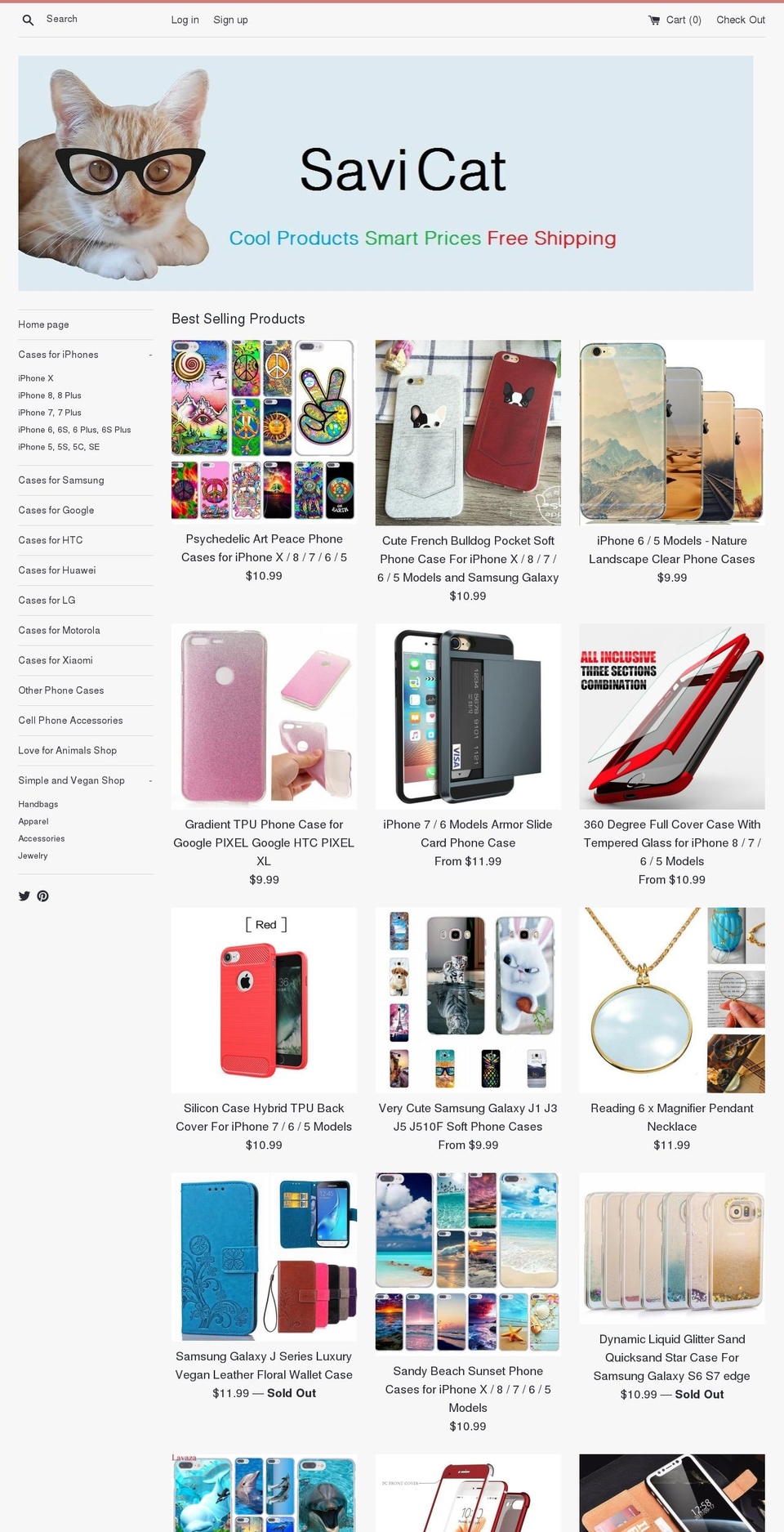 savicat.com — Shopify storefront screenshot