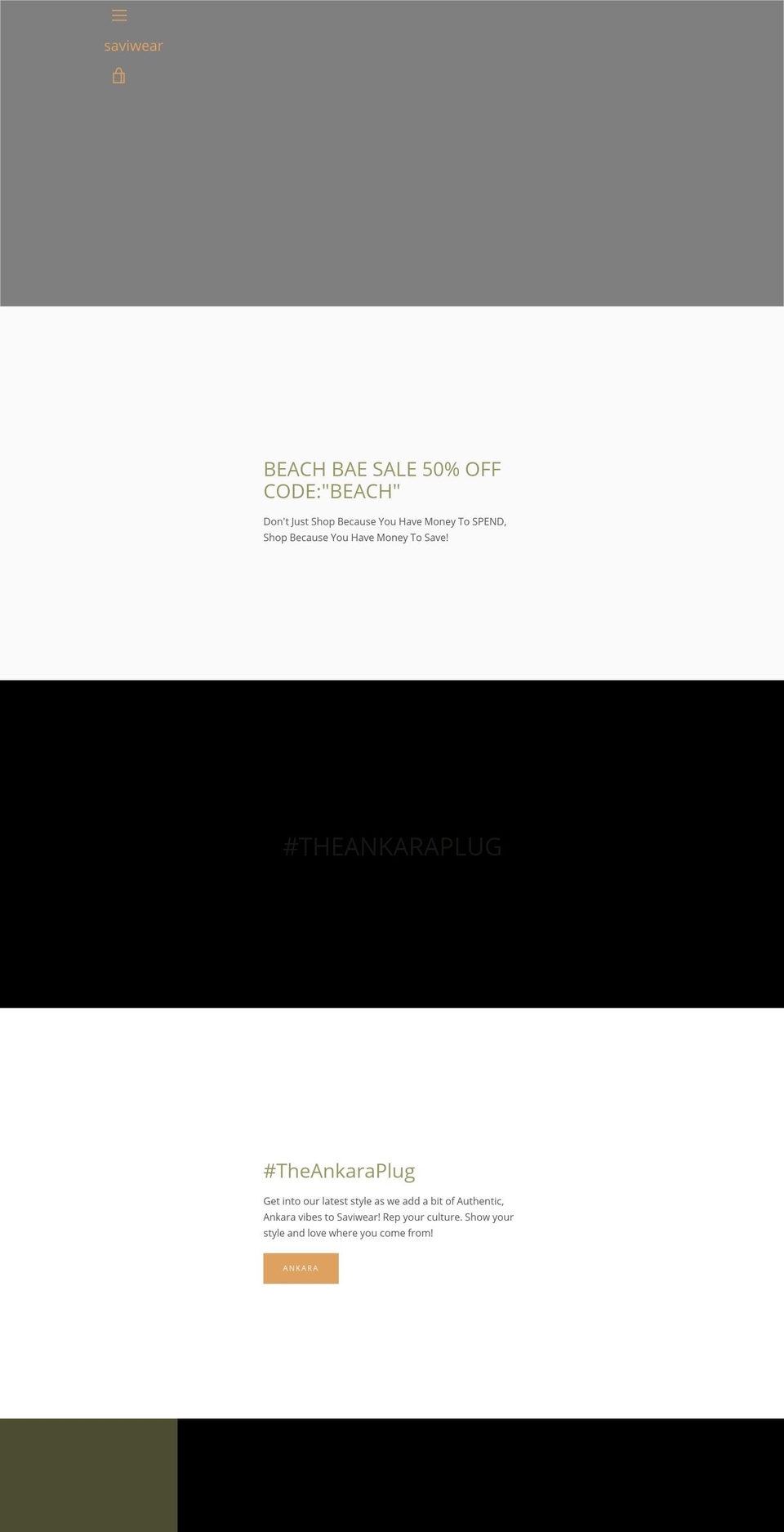 saviiwear.com — Shopify storefront screenshot