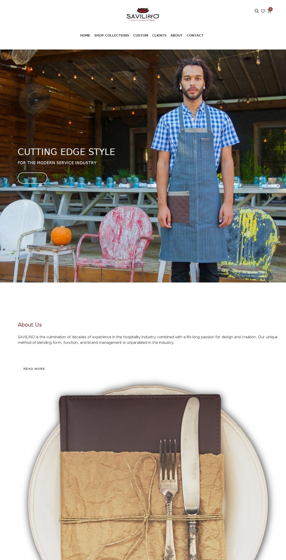 savilino.com shopify website screenshot