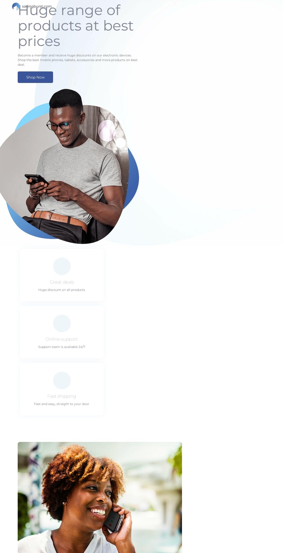 savingburst.com — Shopify storefront screenshot