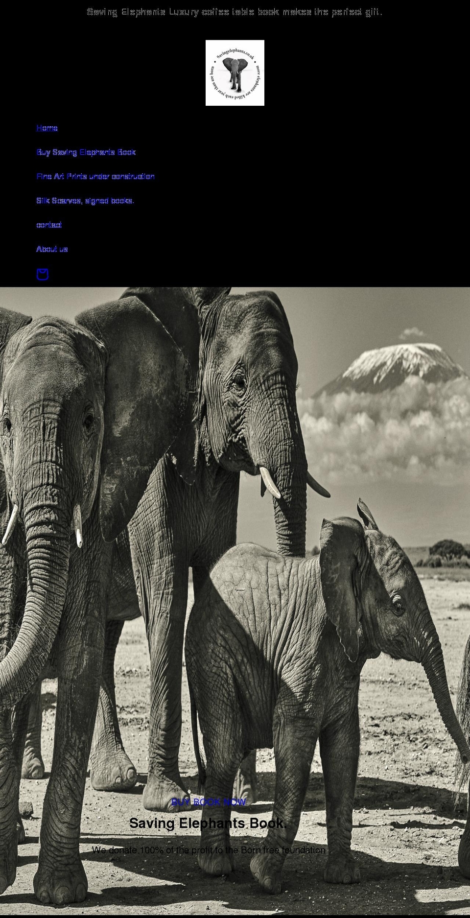 savingelephants.co.uk shopify website screenshot
