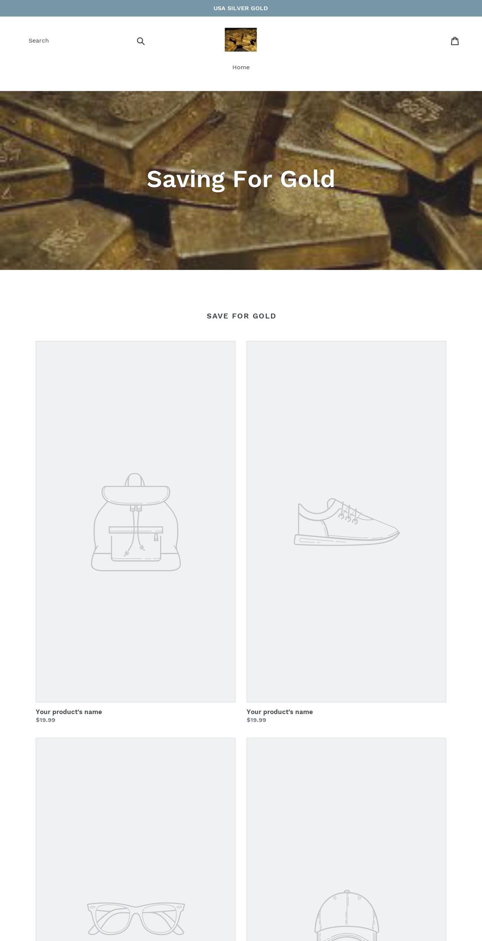 savingforgold.com shopify website screenshot