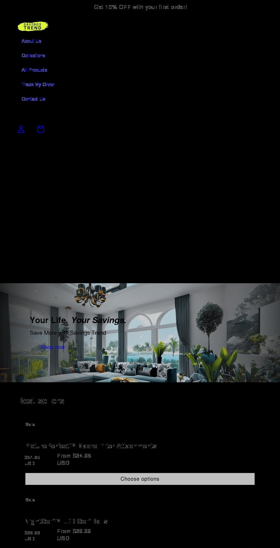 savingstrend.com shopify website screenshot