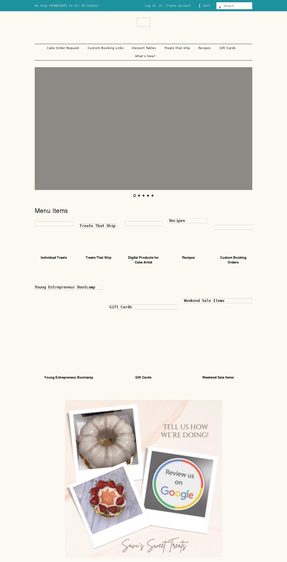 savissweettreats.com shopify website screenshot