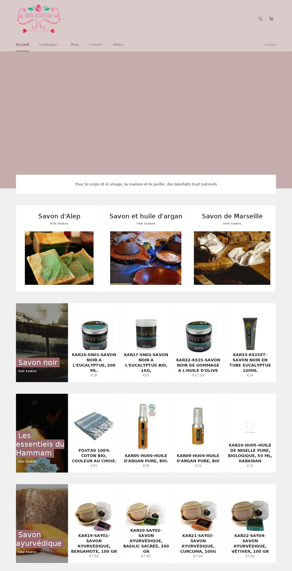 savon-authentique.fr shopify website screenshot