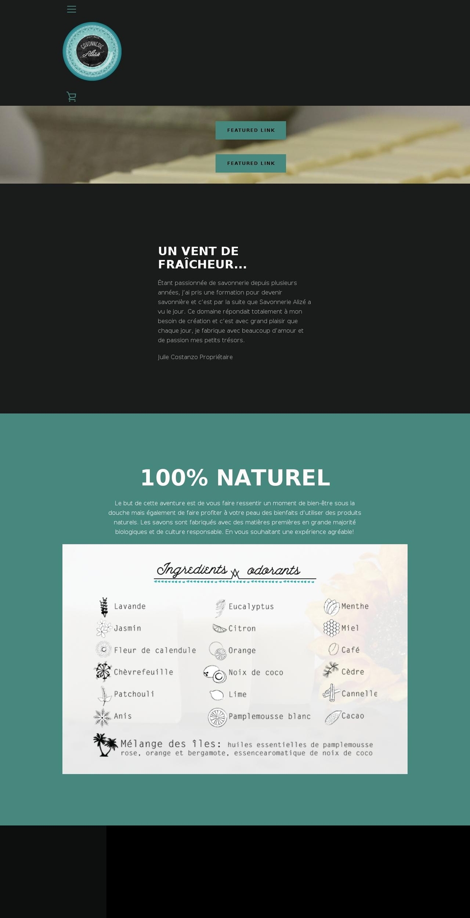 savonneriealize.ca shopify website screenshot