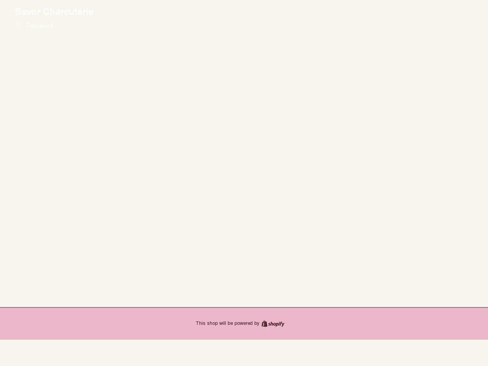savorcharcuterie.com shopify website screenshot