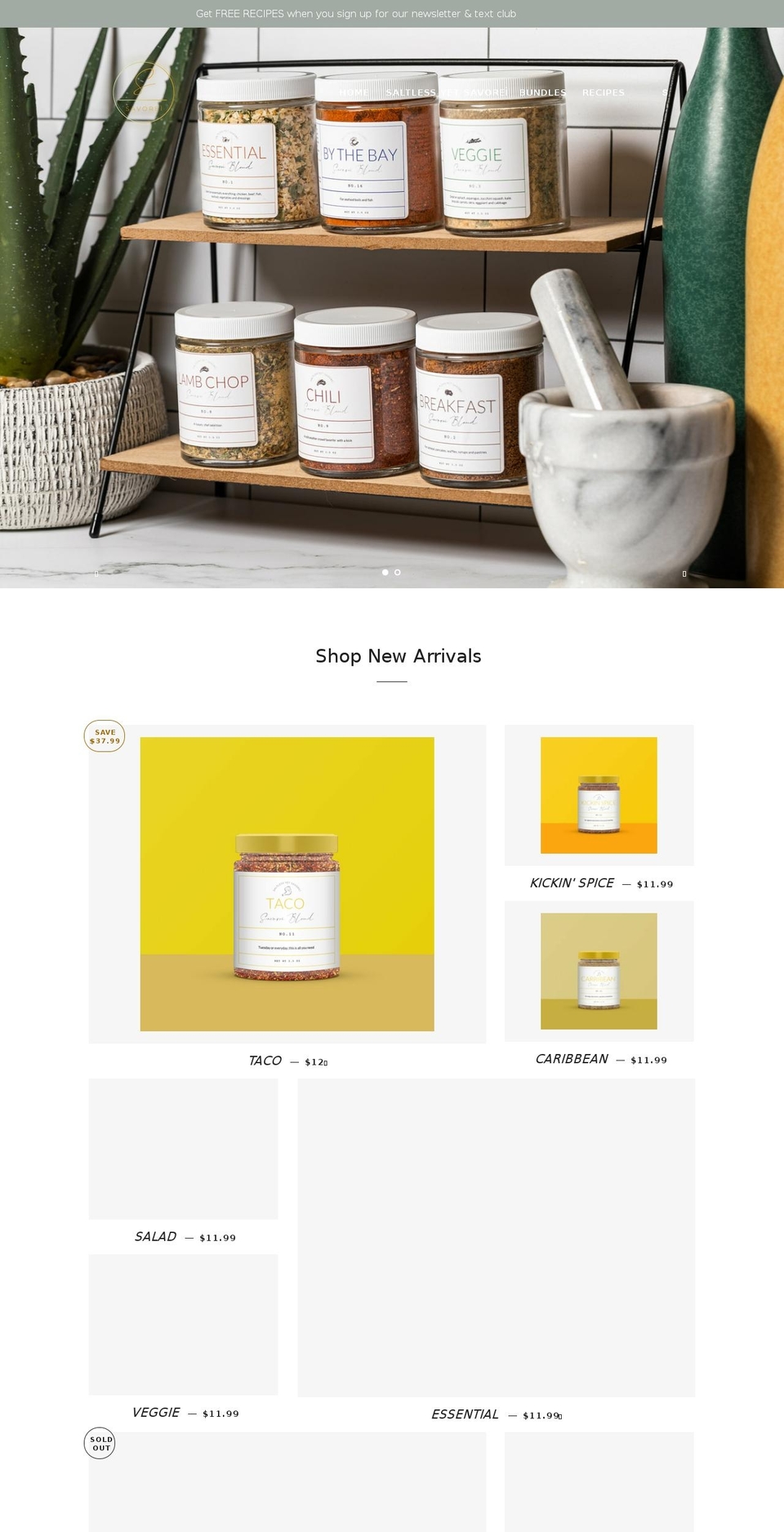 savorei.com shopify website screenshot