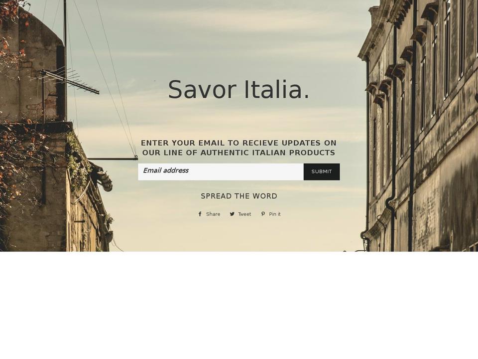 savoritalia.com — Shopify storefront screenshot