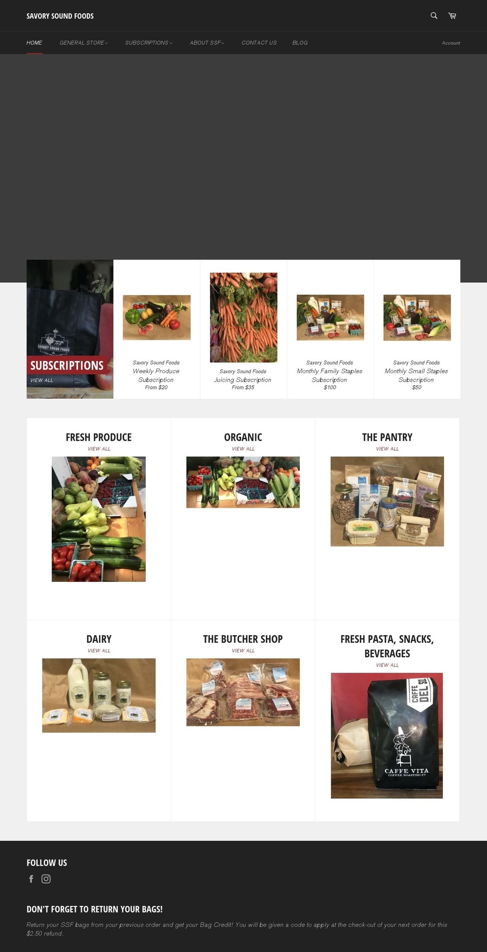 savorysoundfoods.com — Shopify storefront screenshot