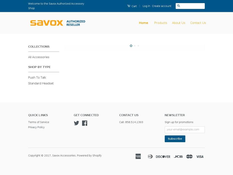 savoxaccessories.com shopify website screenshot