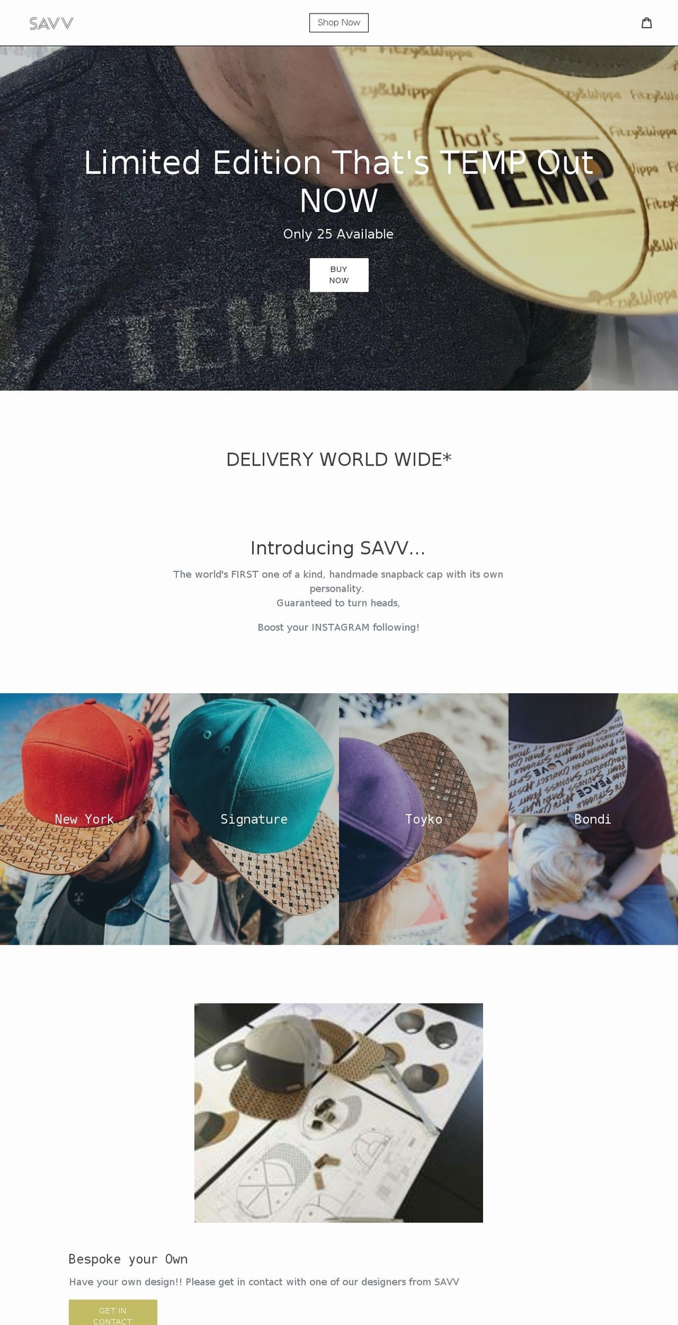 savv.co shopify website screenshot