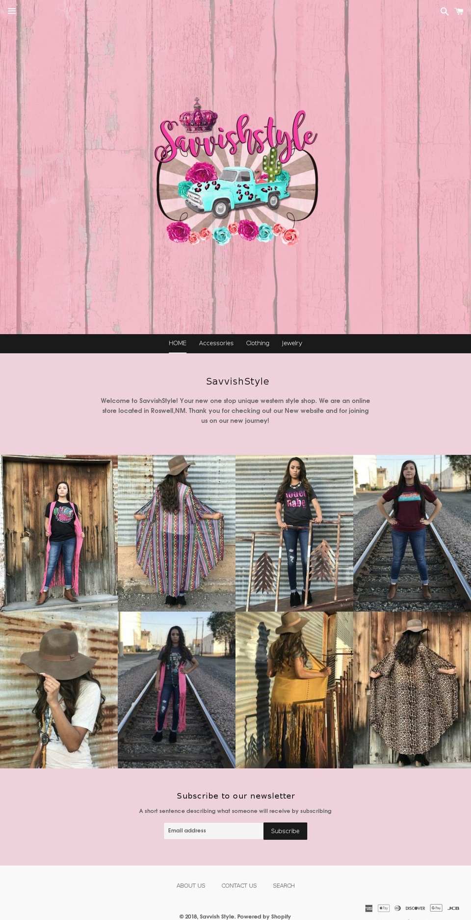 savvishstyle.com — Shopify storefront screenshot