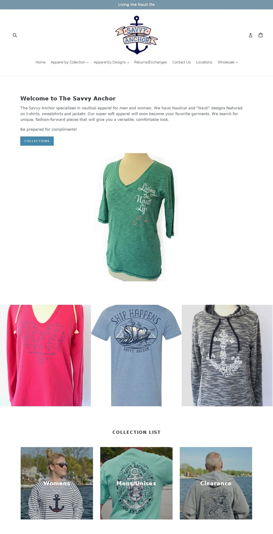 savvyanchor.com shopify website screenshot