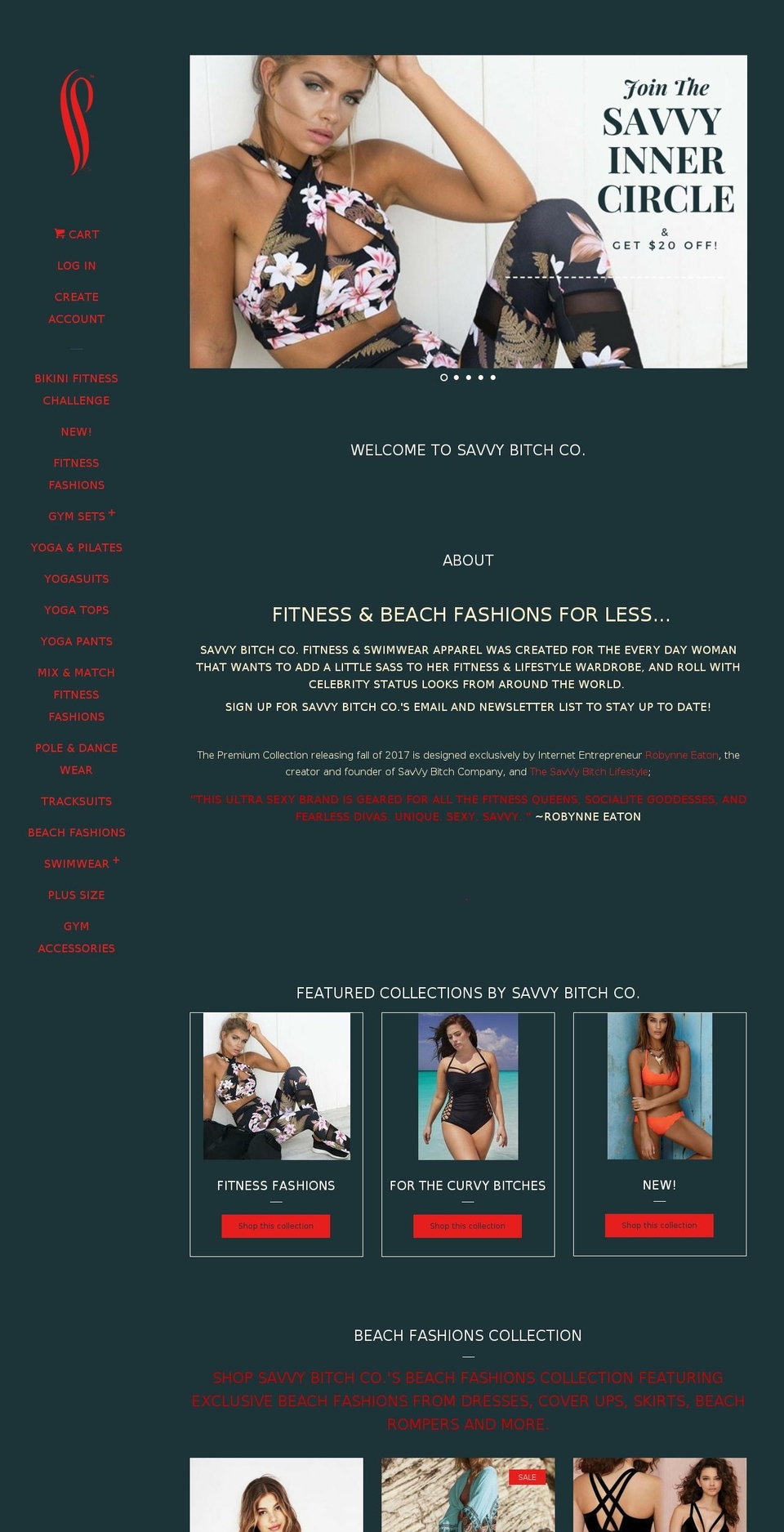 savvybitchco.com — Shopify storefront screenshot