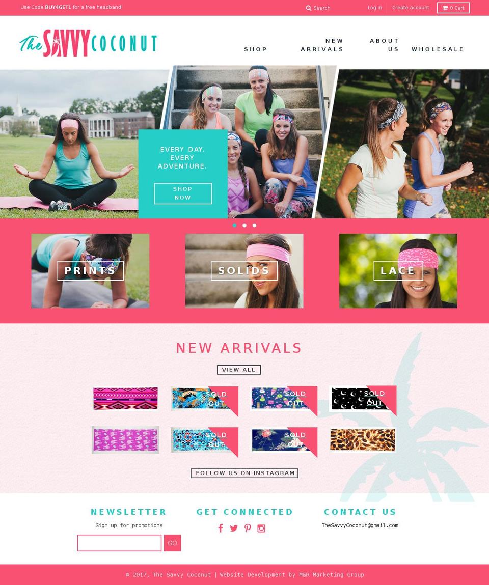 thesavvycoconut Shopify theme site example savvycoconut.com