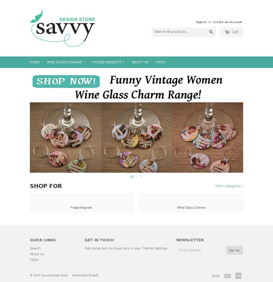 savvydesignstore.com shopify website screenshot