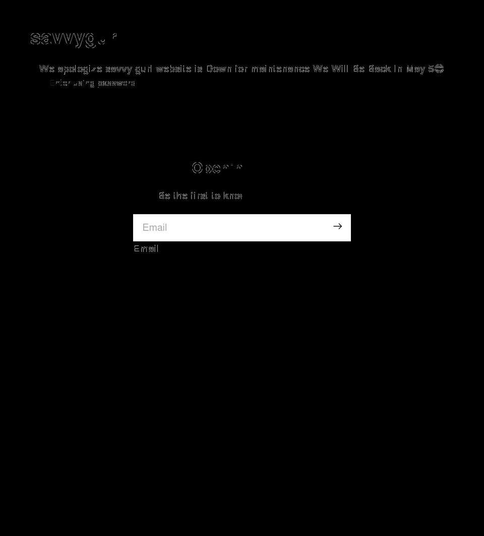 savvygurl.com shopify website screenshot