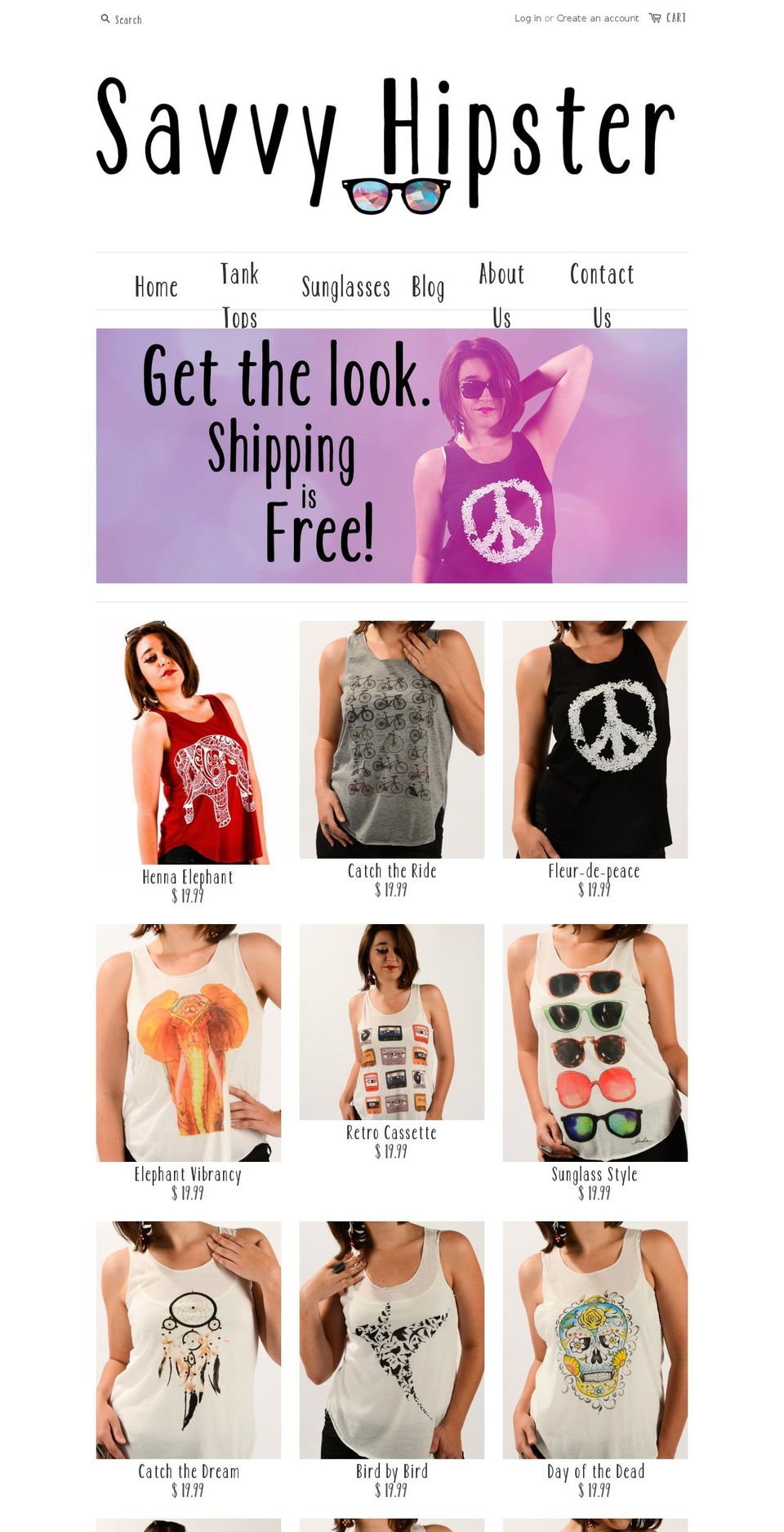 savvyhipster.com shopify website screenshot