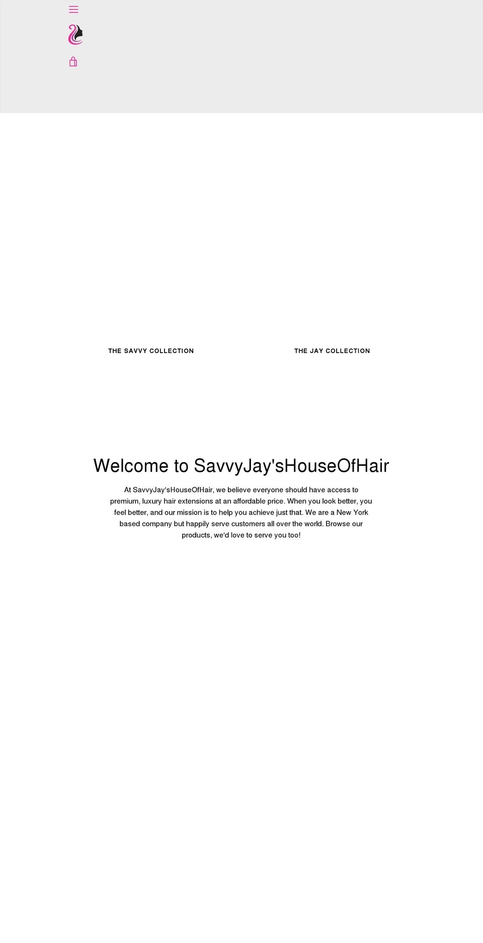 savvyjayhouseofhair.com shopify website screenshot