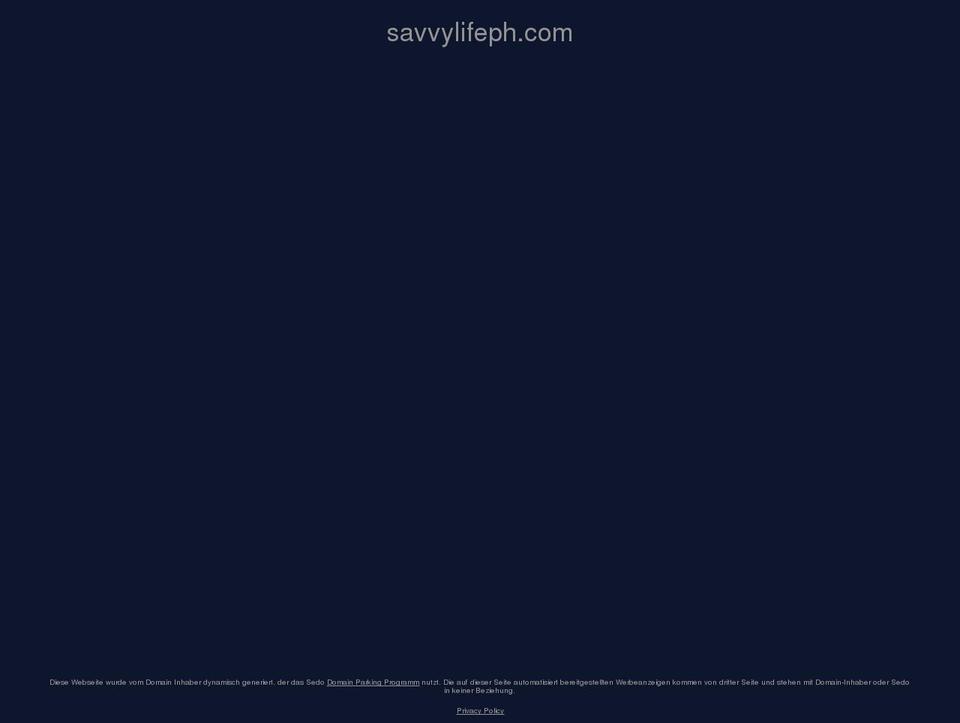 savvylifeph.com shopify website screenshot