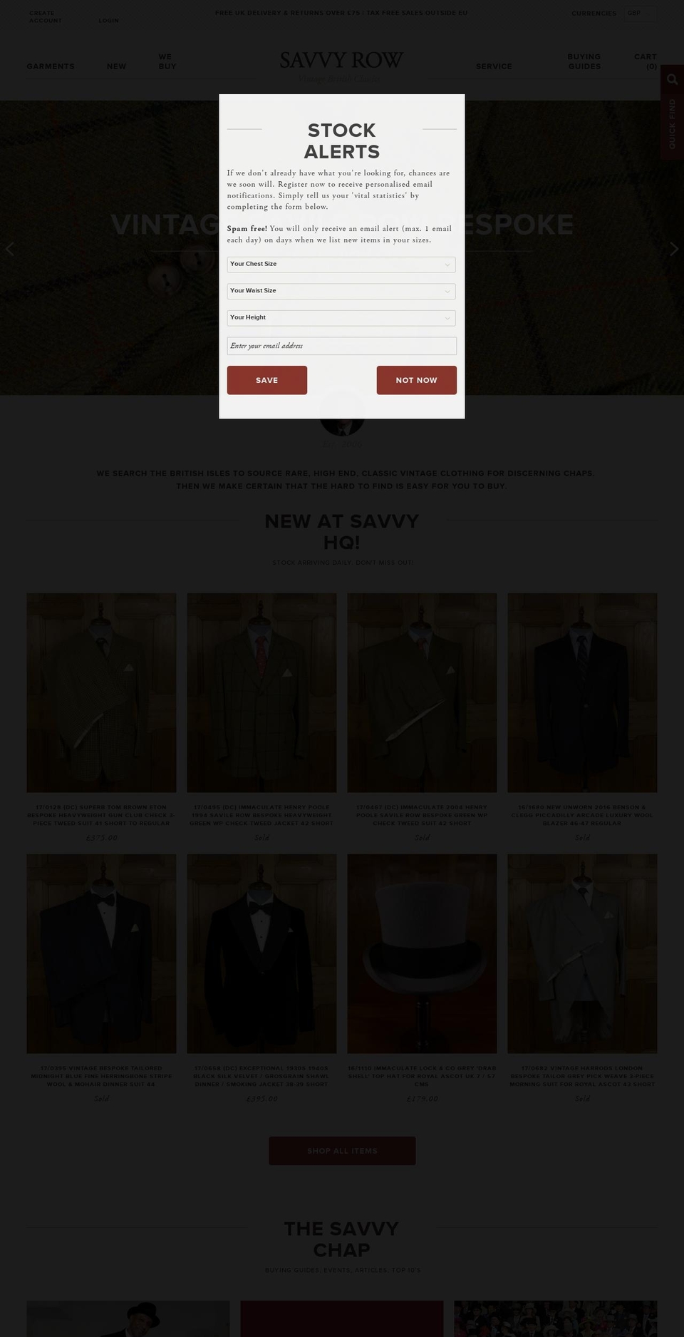 savvyrow.com shopify website screenshot
