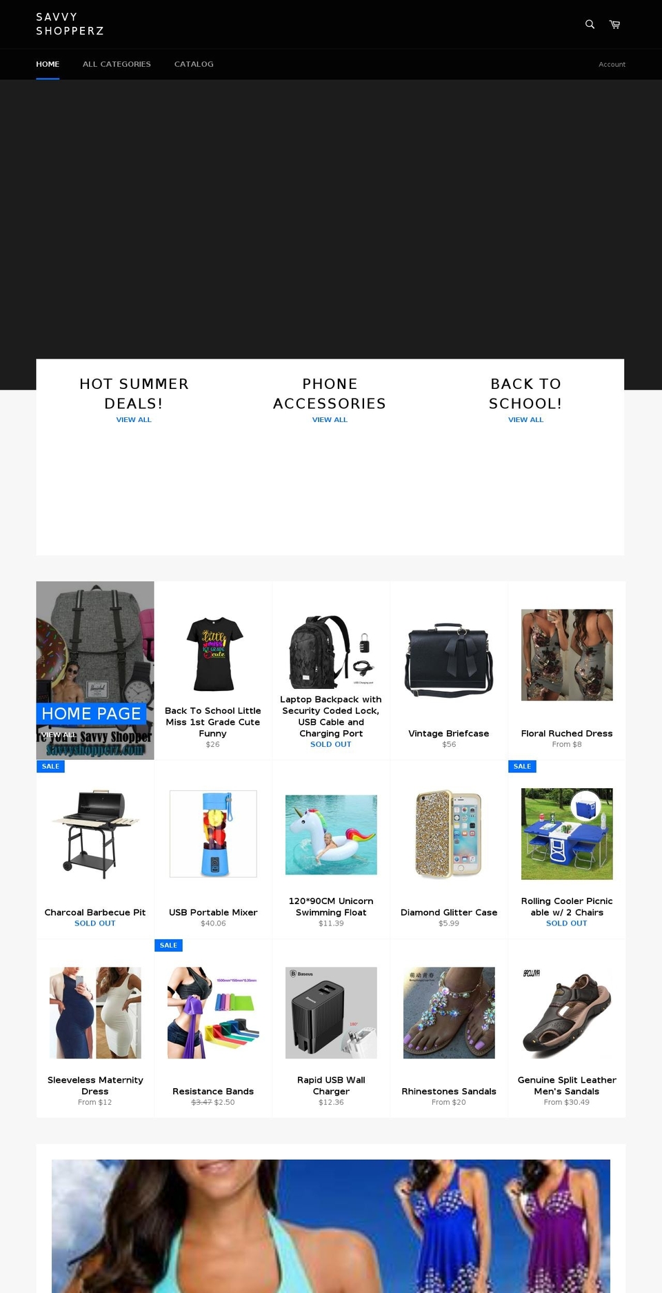 savvyshopperz.com shopify website screenshot