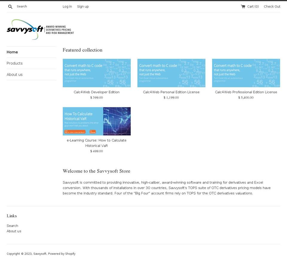 savvysoft.myshopify.com shopify website screenshot