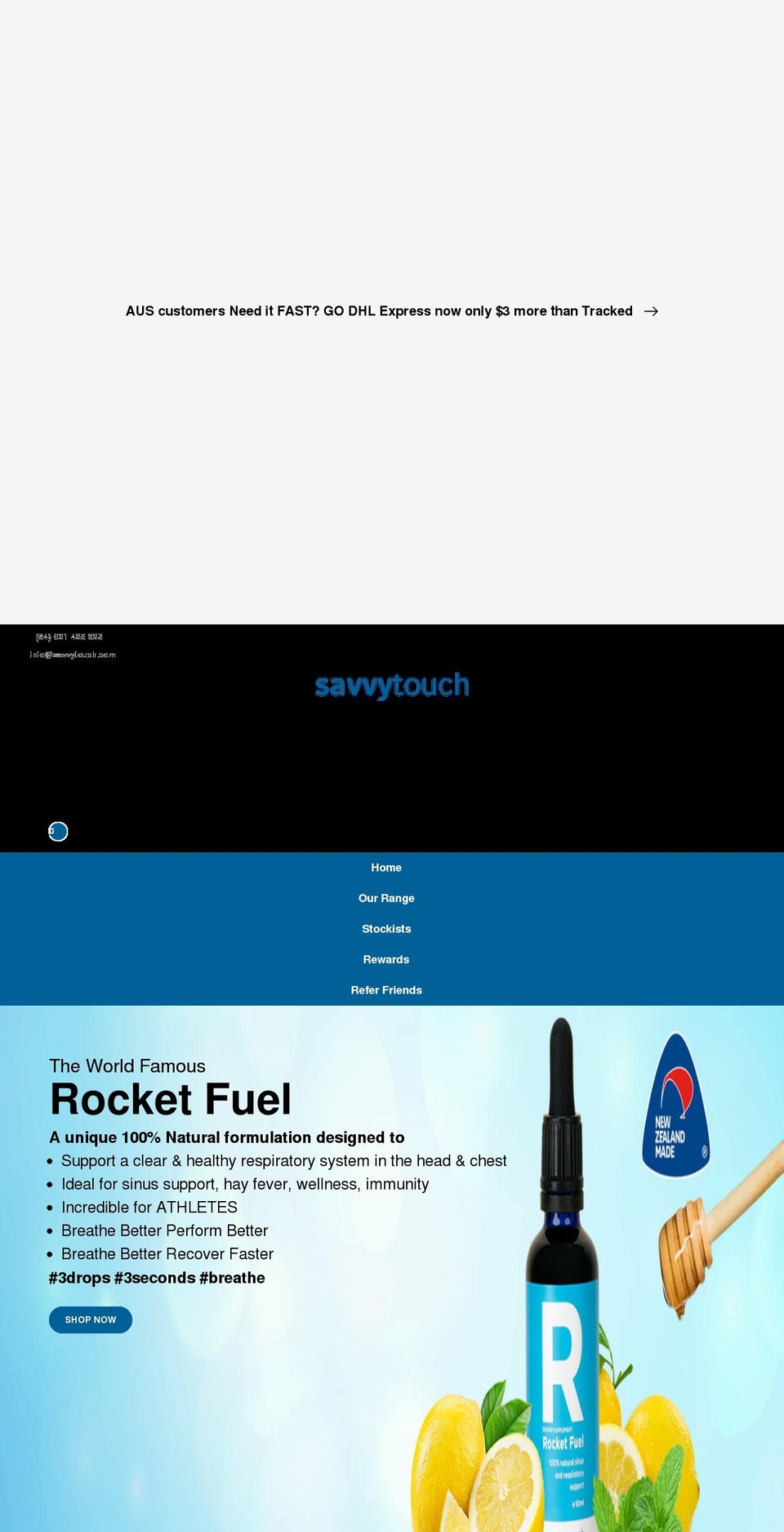 savvytouch.com shopify website screenshot