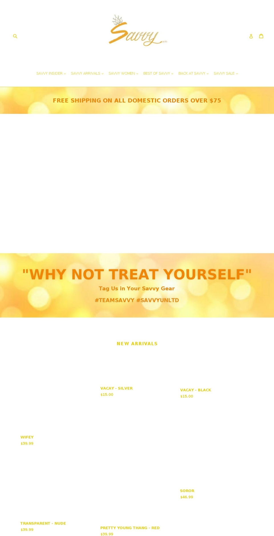 savvyunlimited.com shopify website screenshot