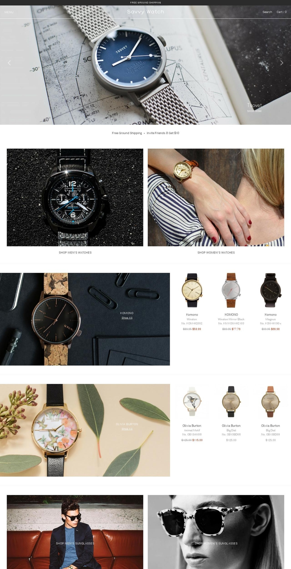 savvywatch.com shopify website screenshot