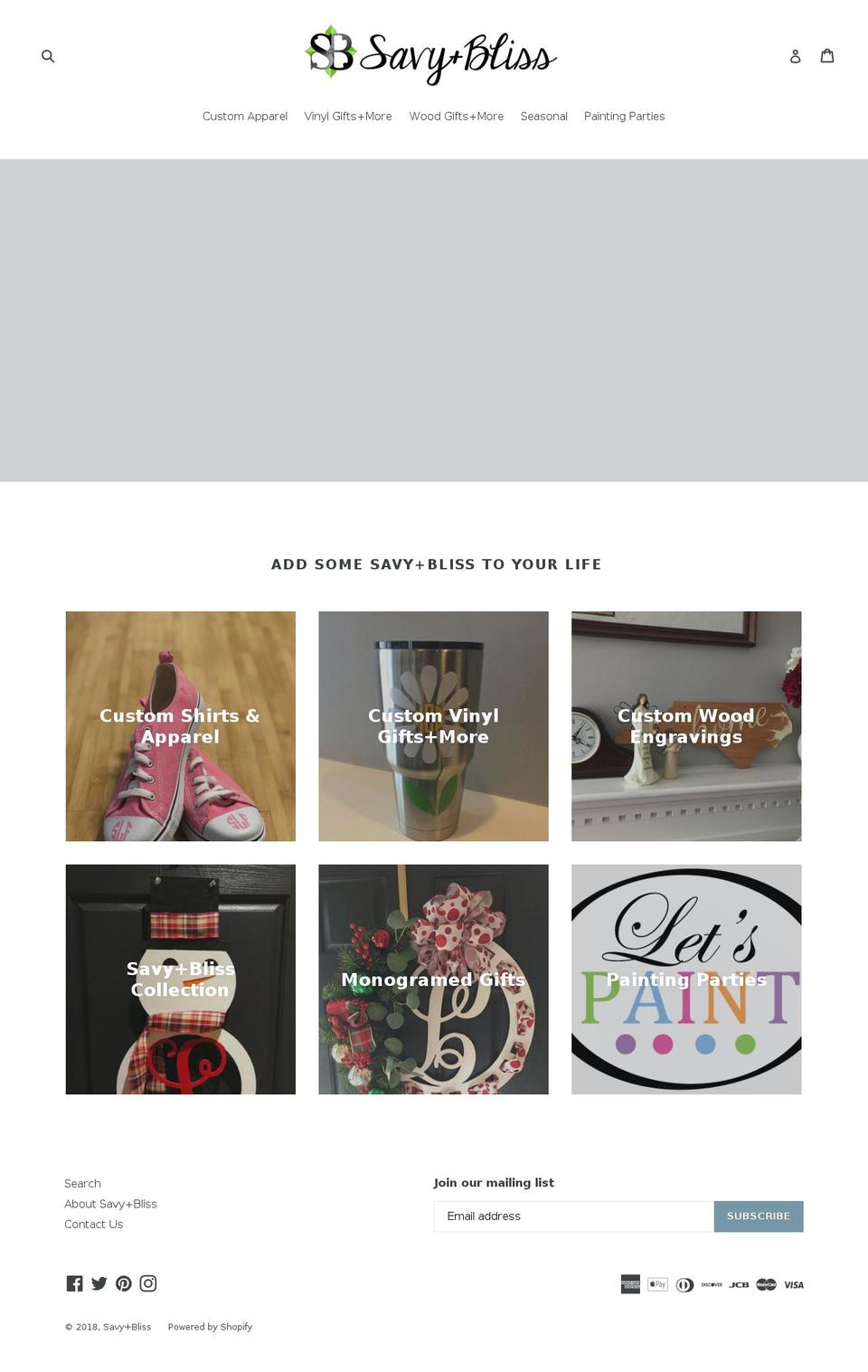 savybliss.com shopify website screenshot