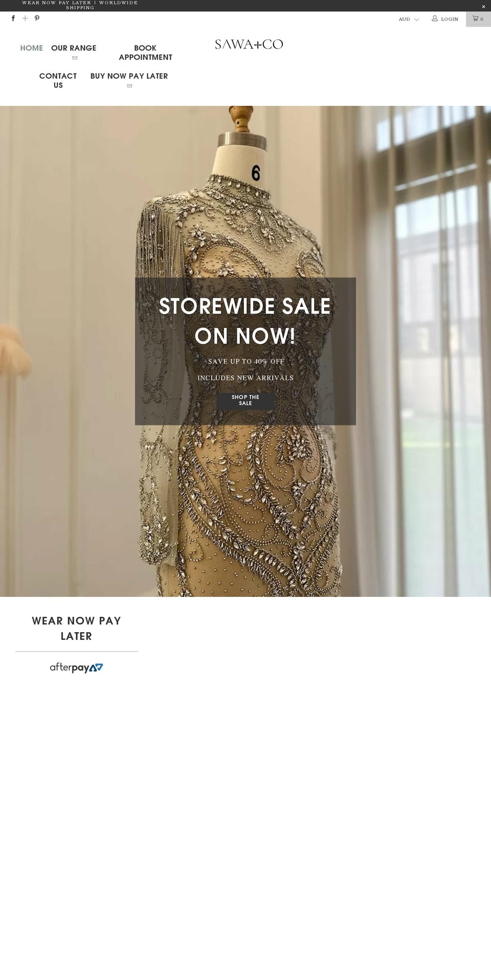 sawaco.com.au shopify website screenshot
