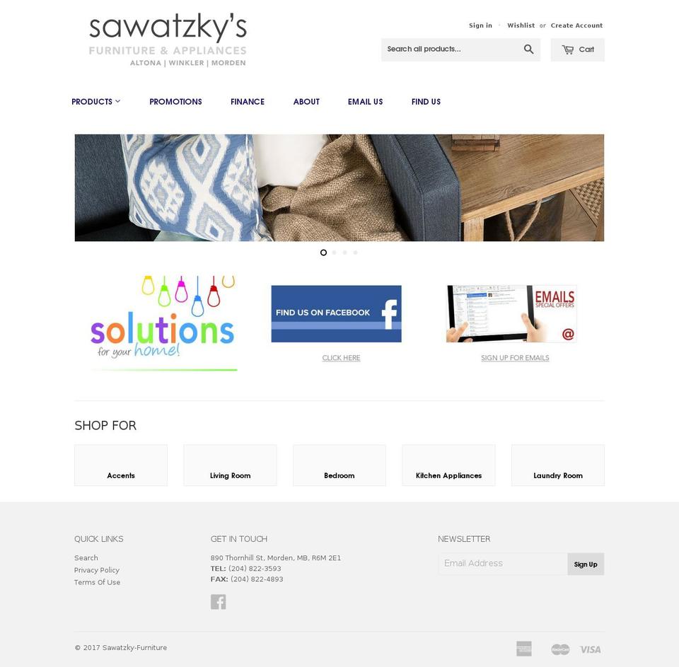 sawatzkys.com shopify website screenshot
