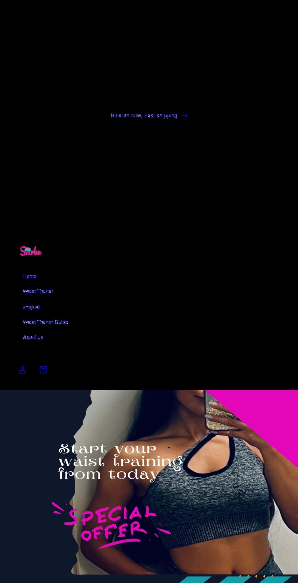 sawbu.com shopify website screenshot