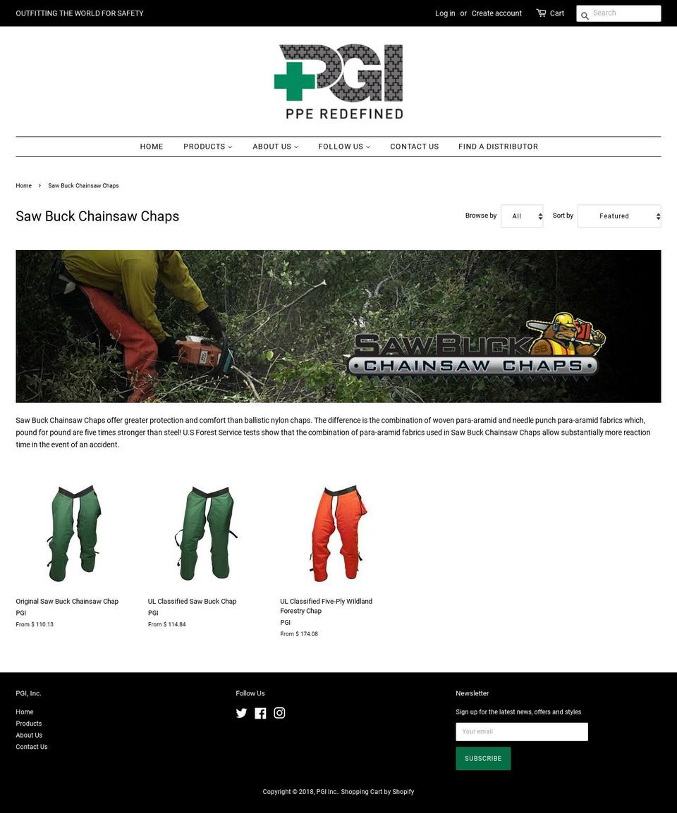 sawbuckchaps.com — Shopify storefront screenshot