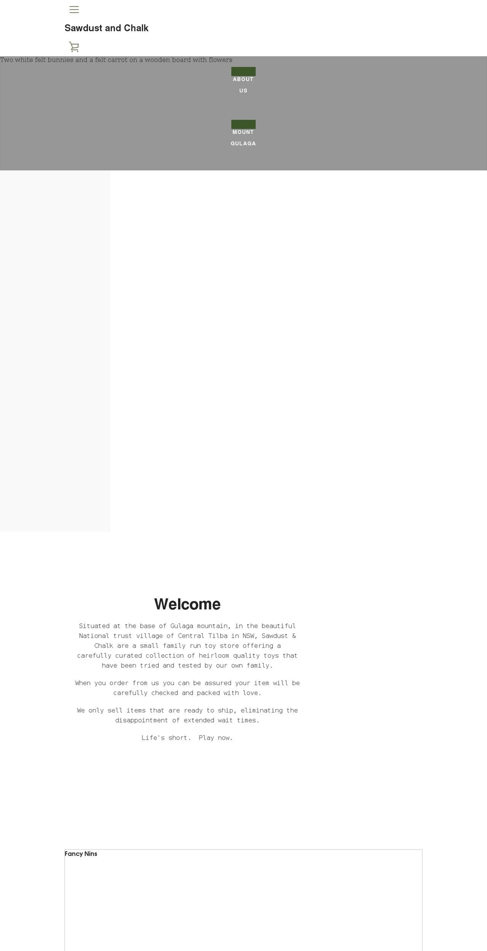 sawdustandchalk.com shopify website screenshot