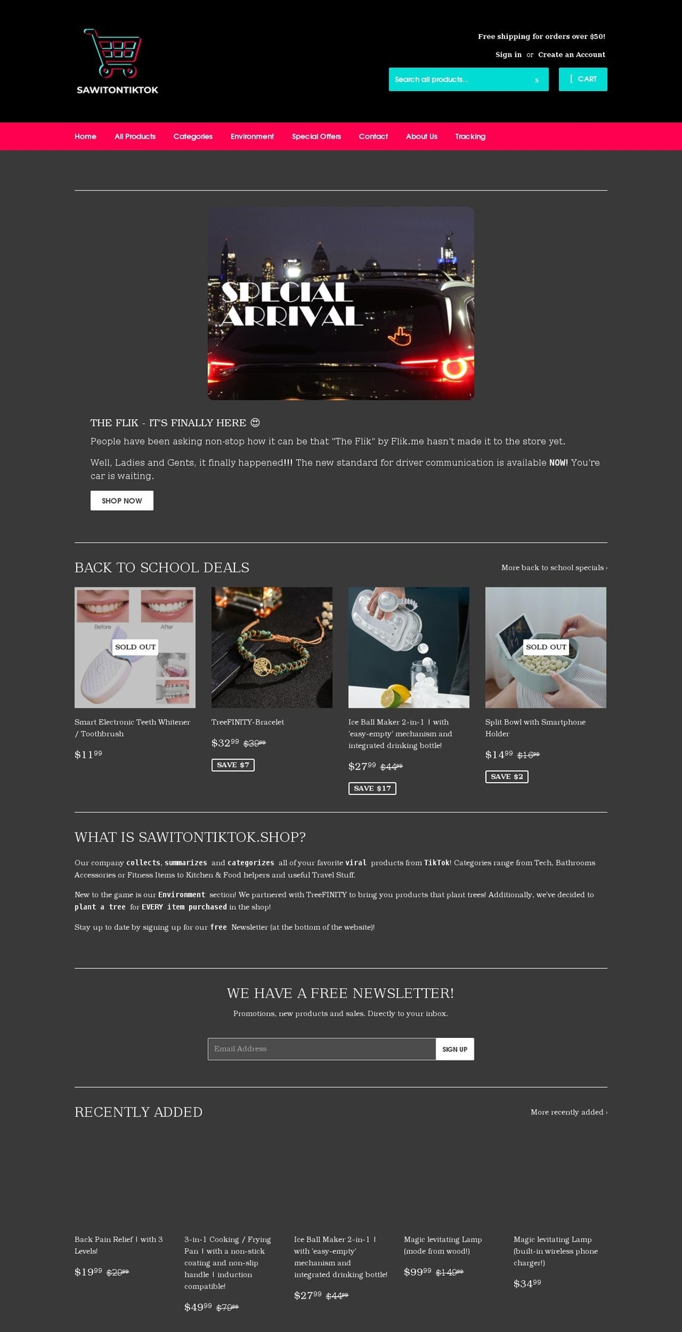 sawitontiktok.shop shopify website screenshot