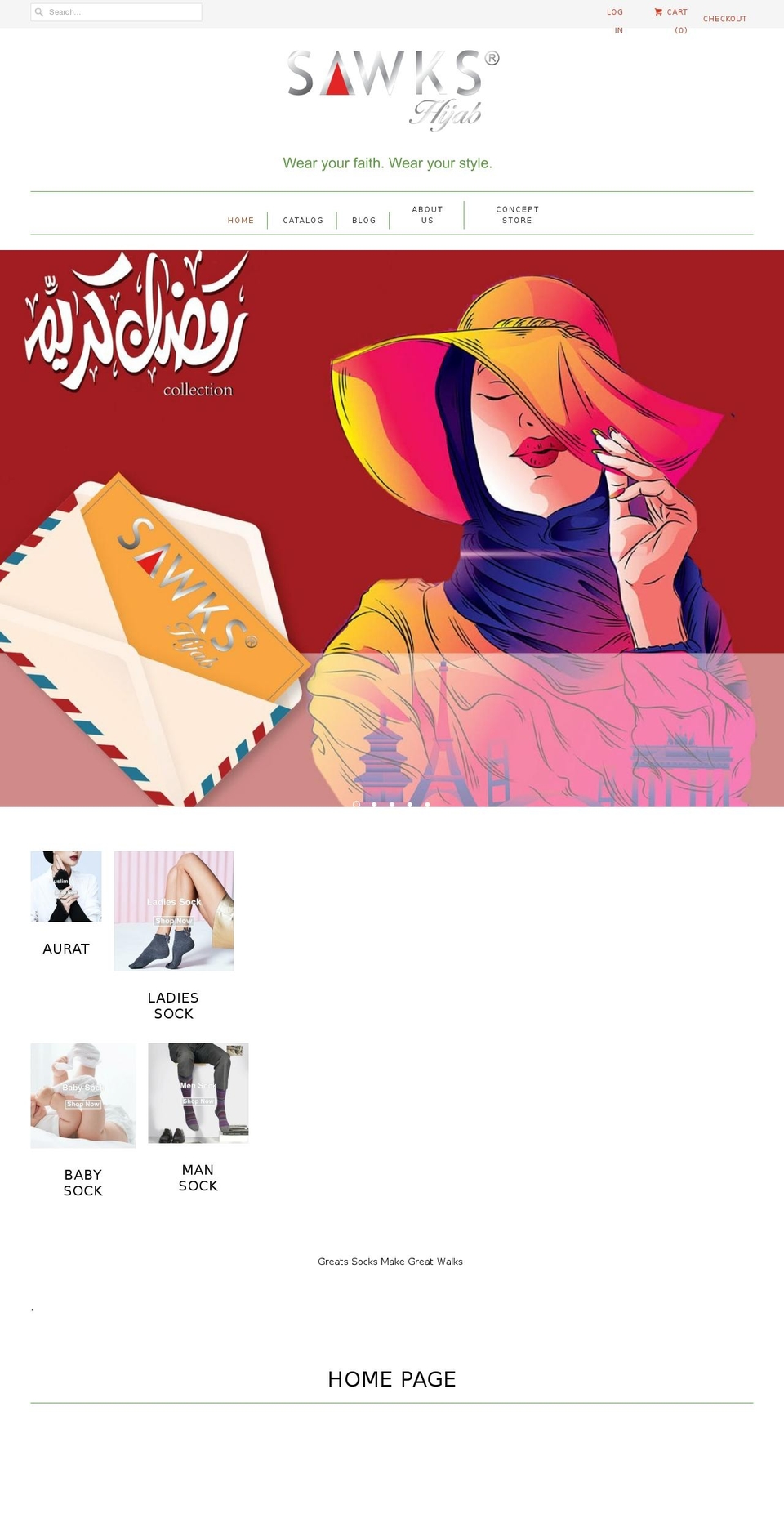 sawksavenue.com — Shopify storefront screenshot