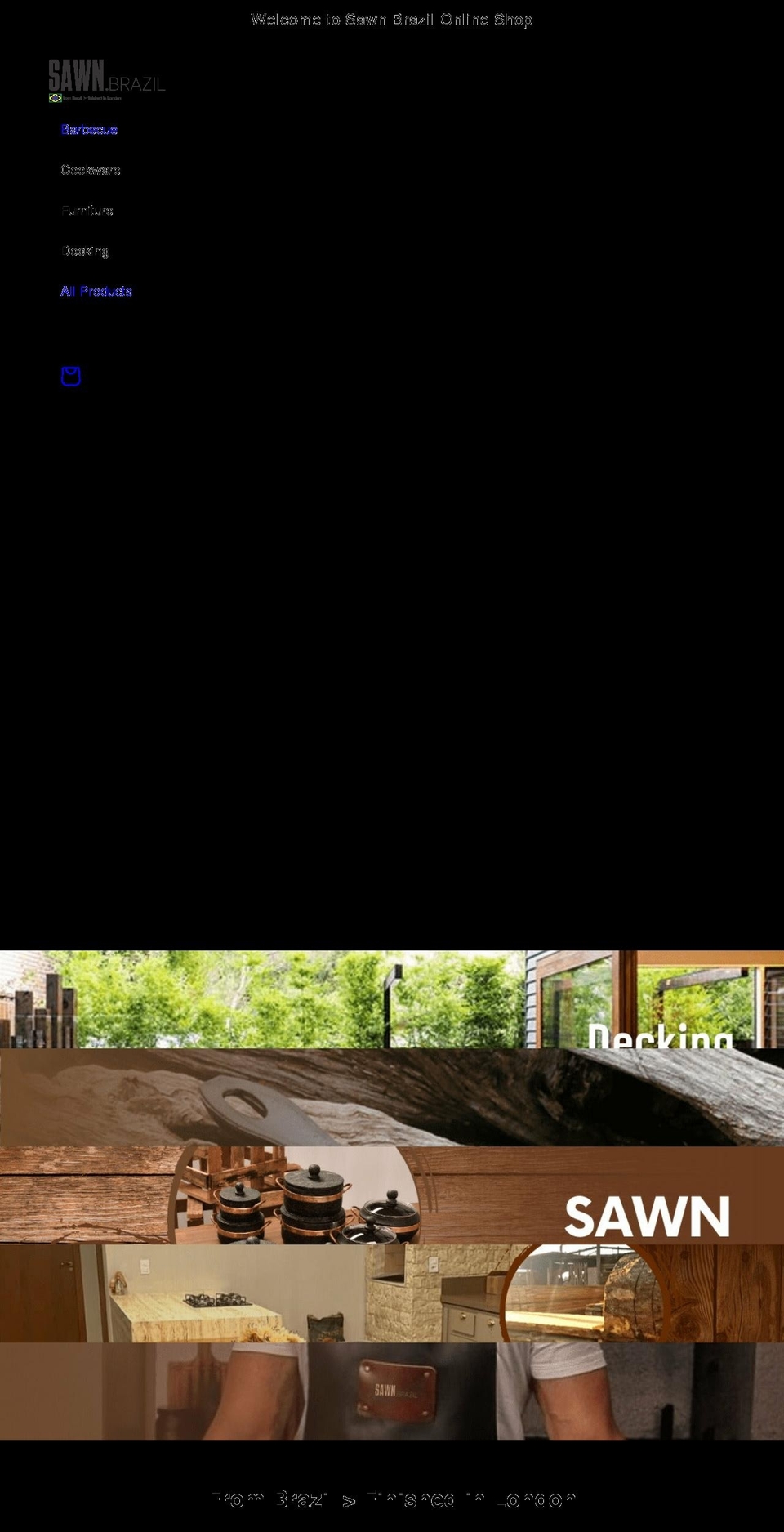 sawnbrazil.com shopify website screenshot
