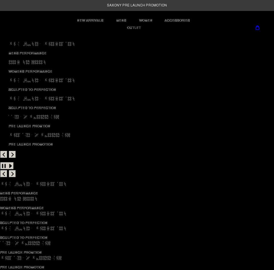 saxonyclothing.com shopify website screenshot