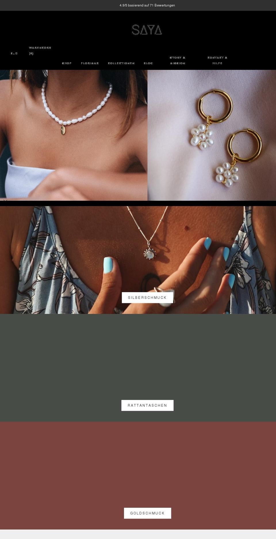 saya-accessories.com shopify website screenshot