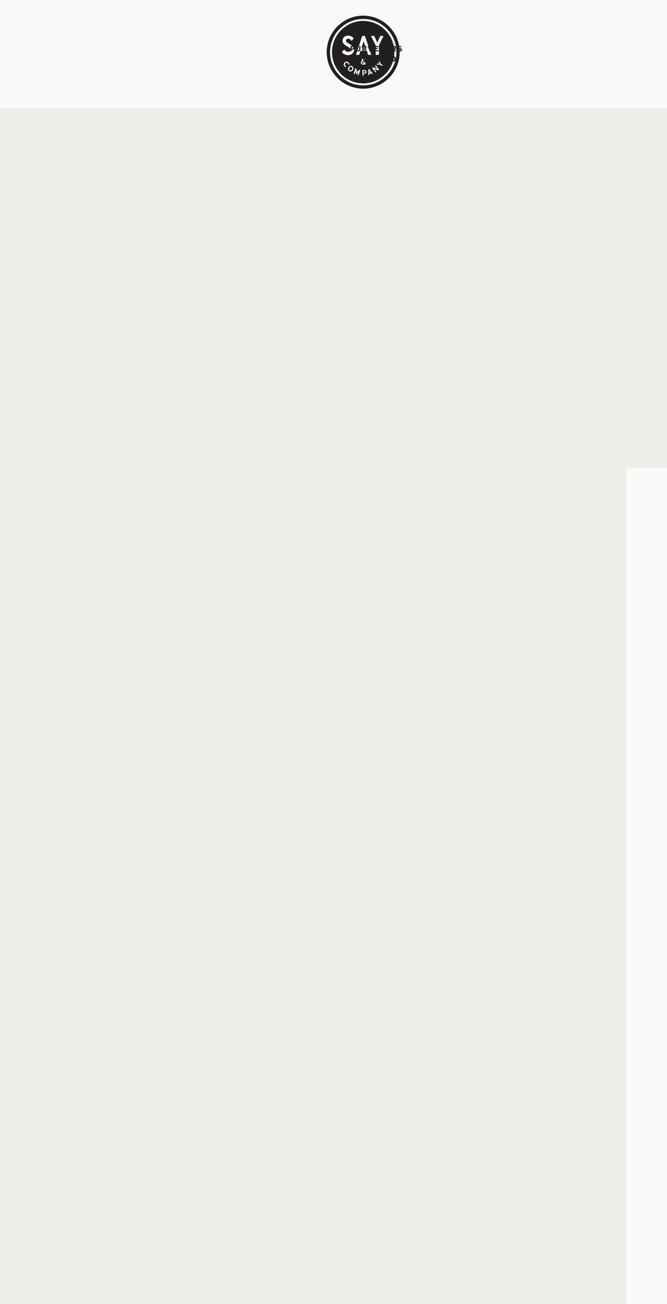 sayandcompany.com shopify website screenshot