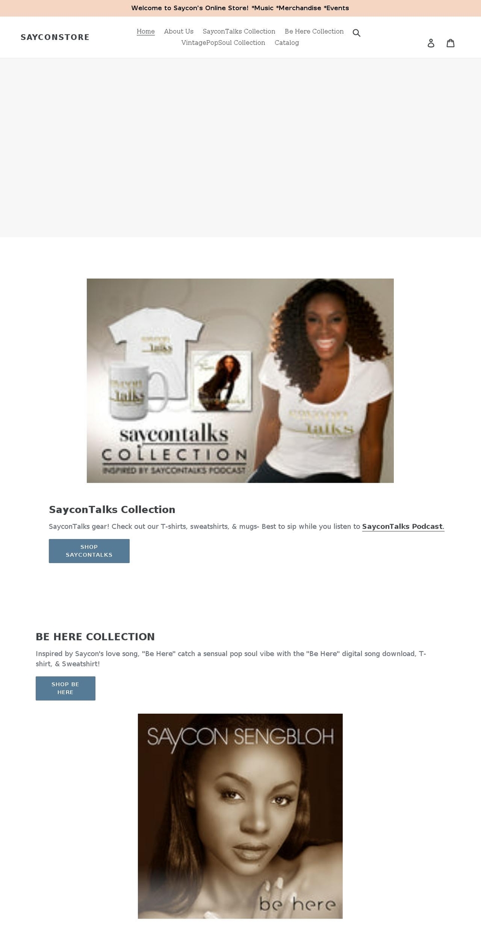 sayconstore.com shopify website screenshot