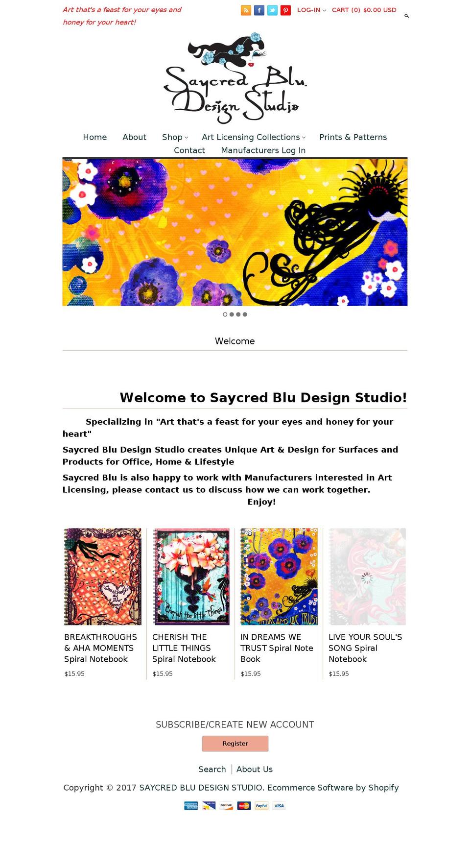 saycredblu.com shopify website screenshot