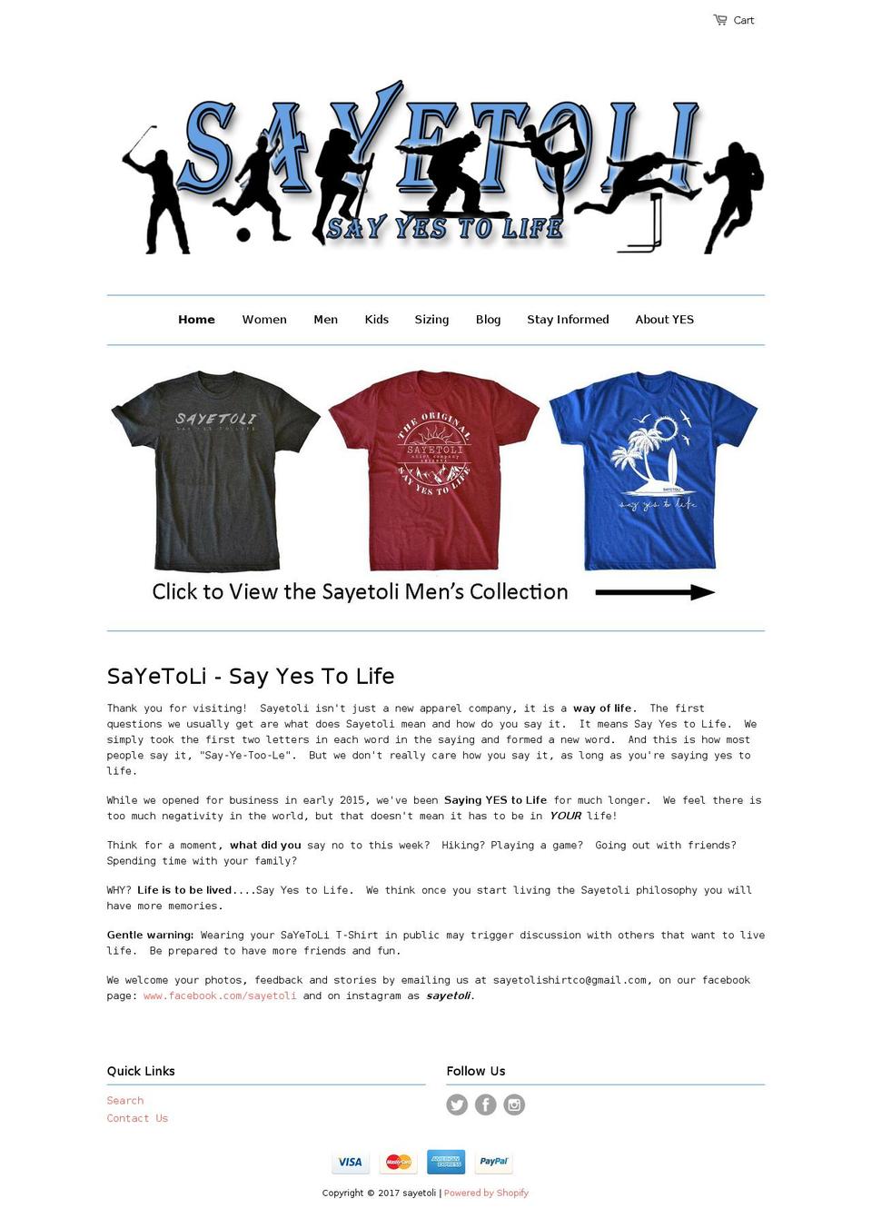 sayetoli.com shopify website screenshot