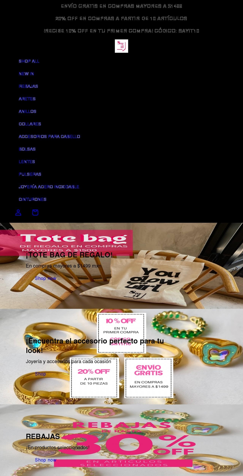 sayit-mx.myshopify.com shopify website screenshot