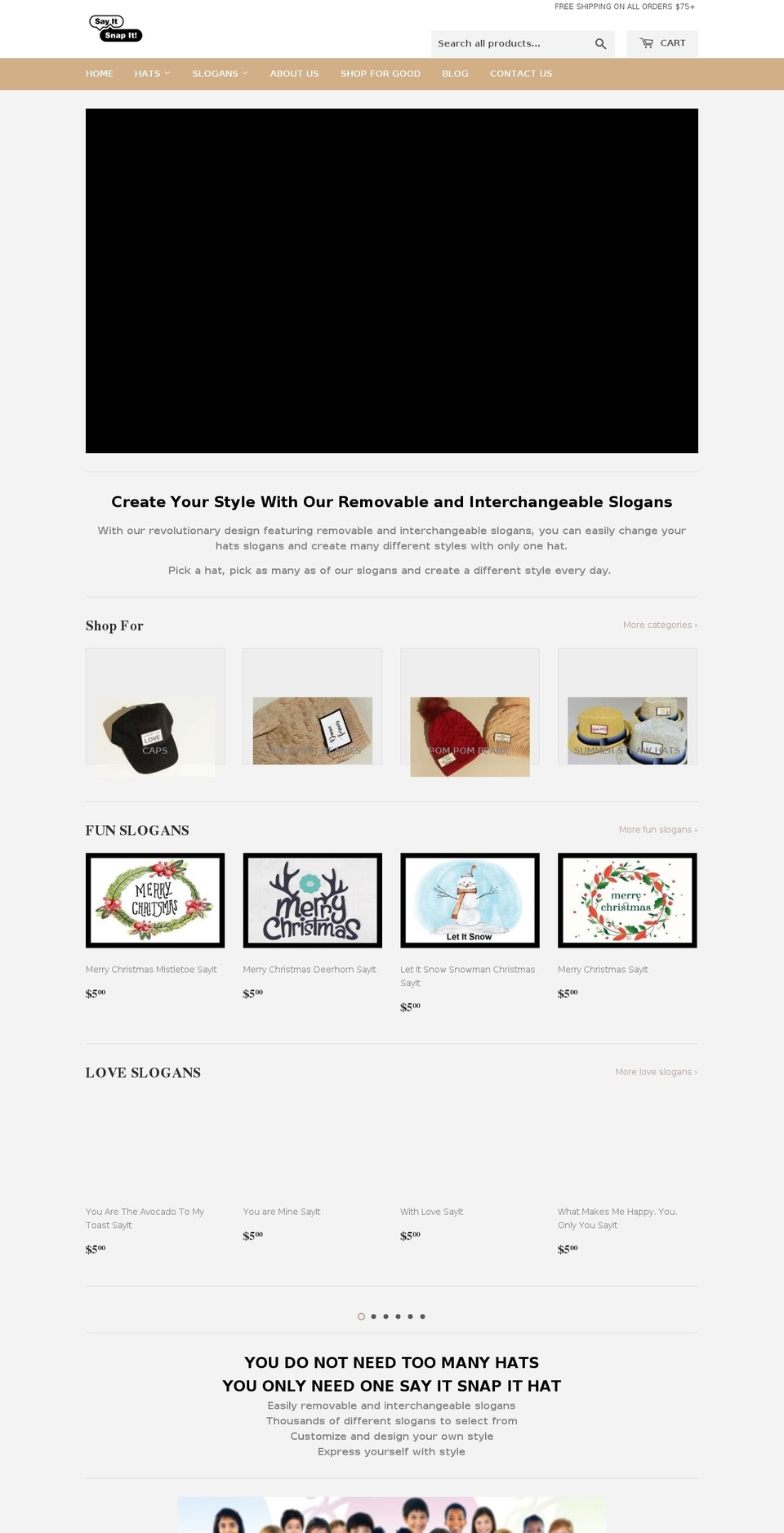 sayitsnapit.com shopify website screenshot